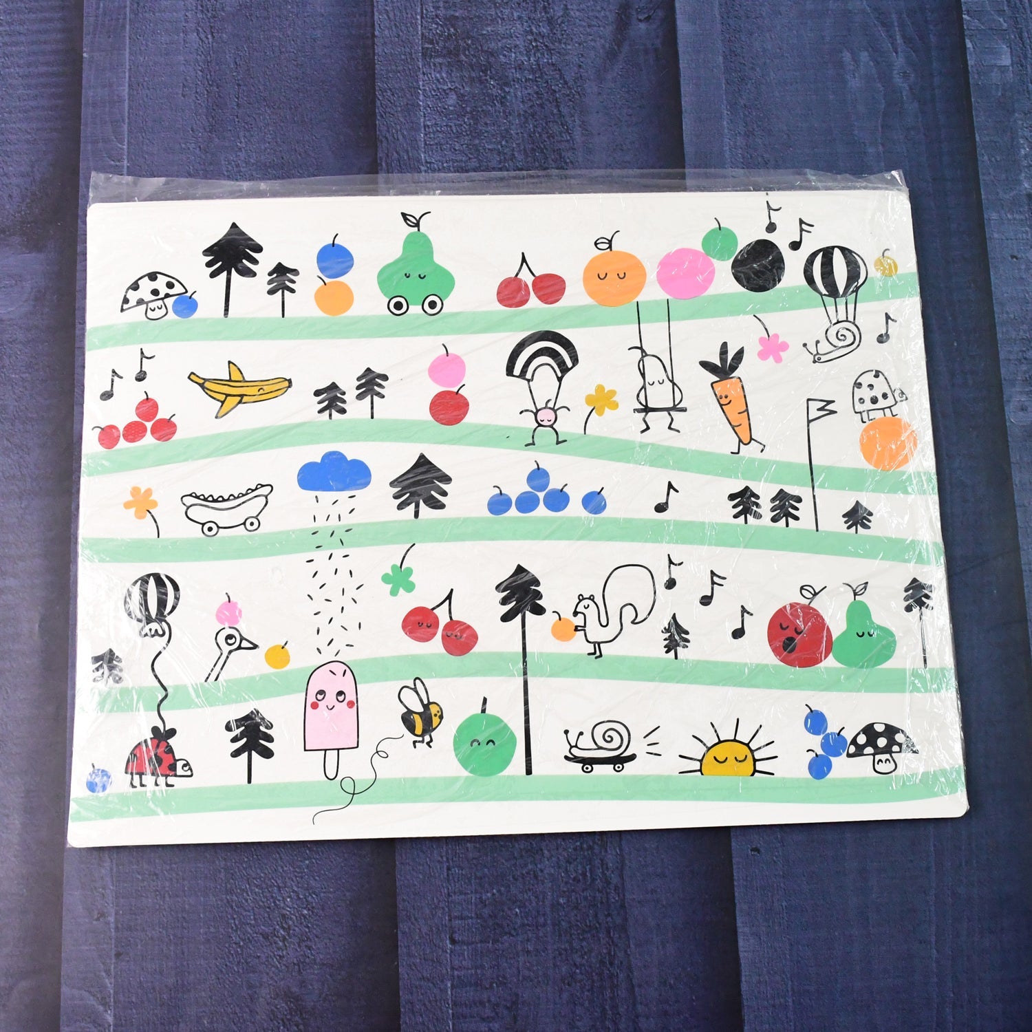 Colorful Cartoon Printed Dining Table Placemats for Kids (4 Pc / 40x30 Cm) Colorful Cartoon Printed Dining Table Placemats for Kids (4 Pc / 40x30 Cm)